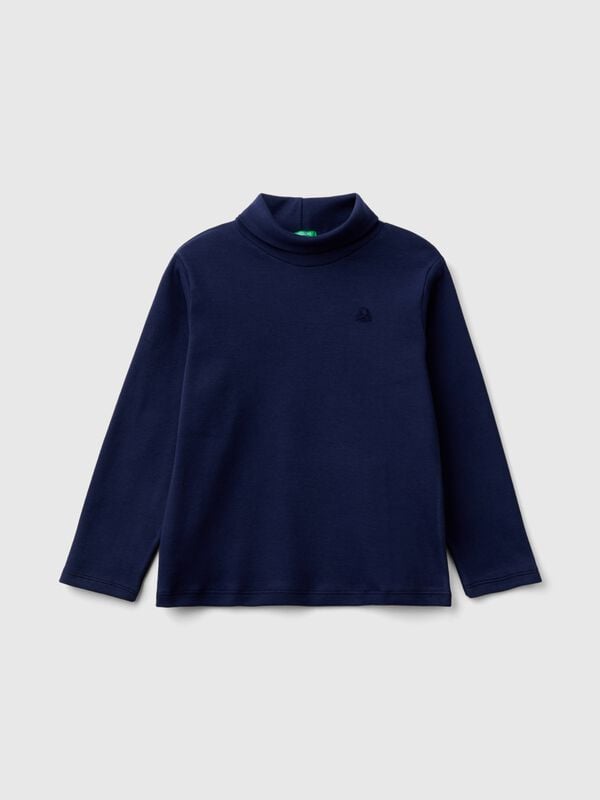 Ribbed knit turtleneck t-shirt Junior Boy