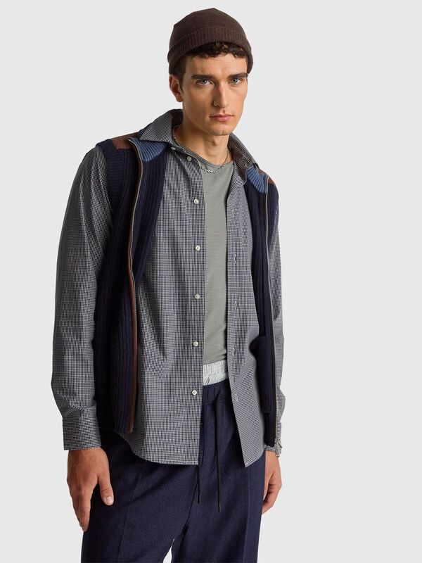 100% cotton check shirt Men