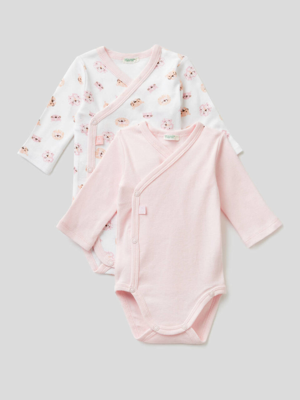 Two long sleeve bodysuits in organic cotton image number null