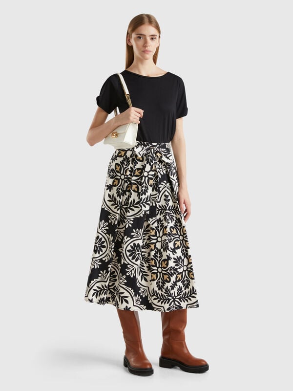 Floral midi skirt Women