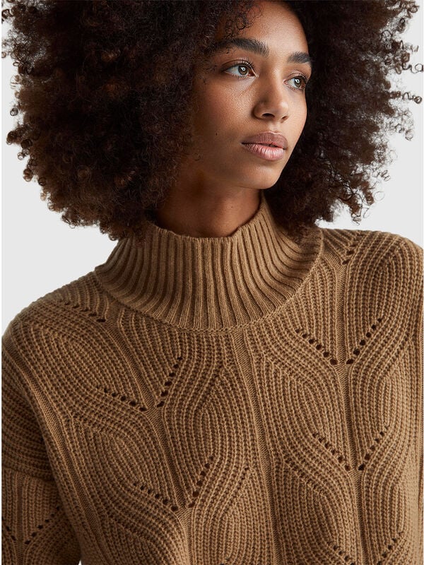 Turtleneck sweater in wool blend Women