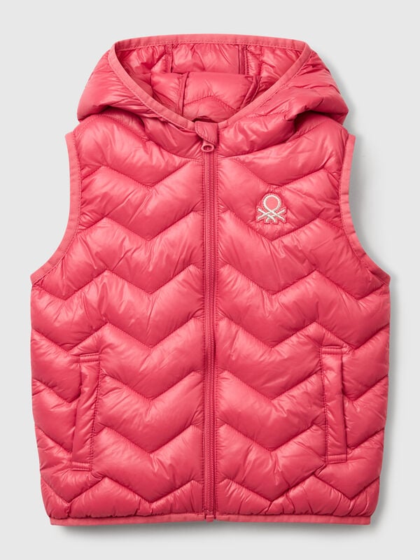 Padded vest with hood Junior Girl