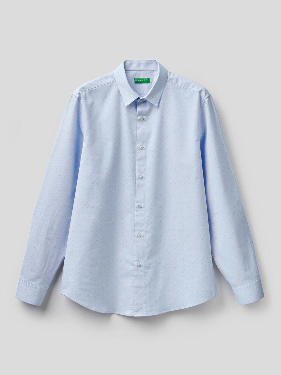 Slim fit shirt in print cotton image number 1