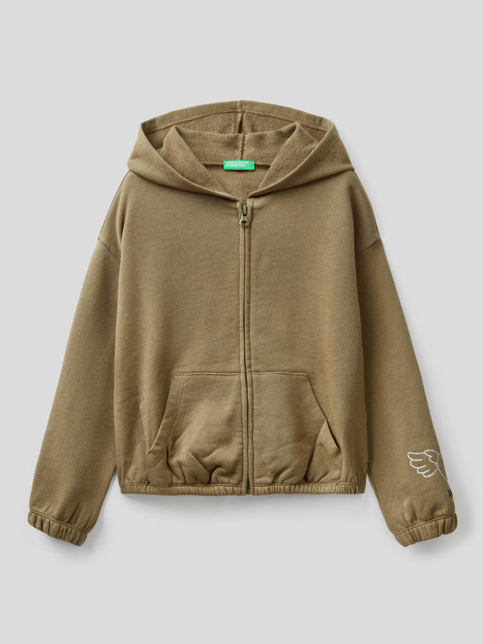 100% cotton cropped sweatshirt image number 1