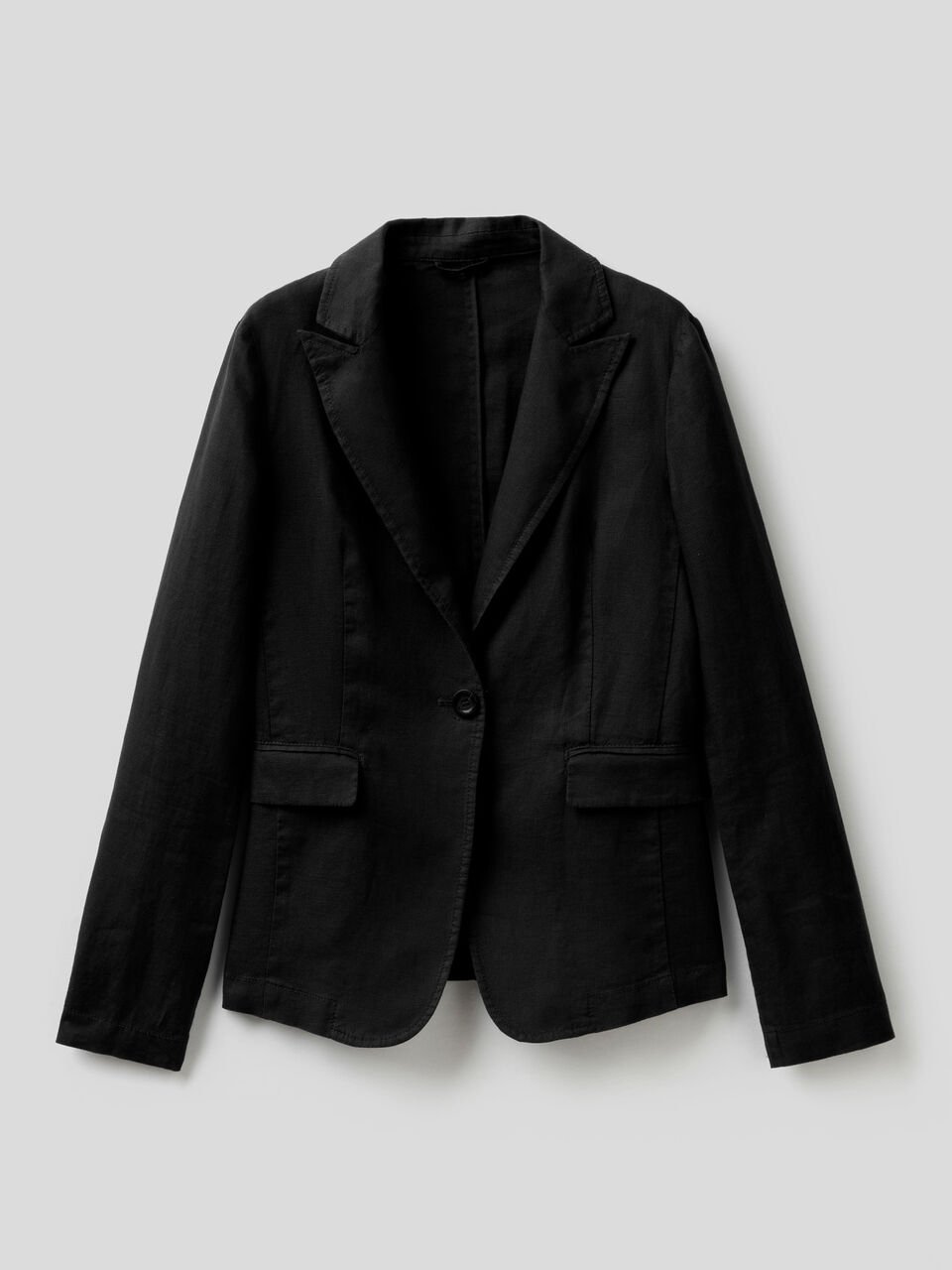 Waisted blazer in 100% linen image number 1