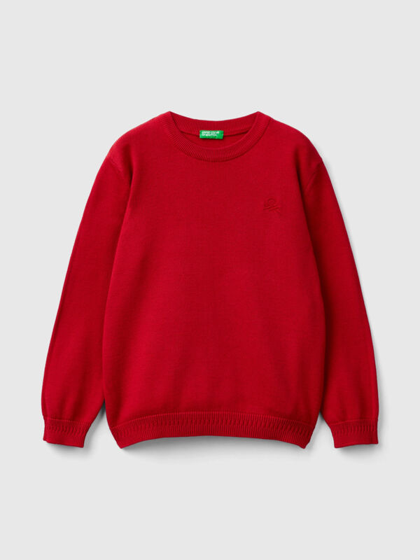 Sweater in pure cotton with logo Junior Boy