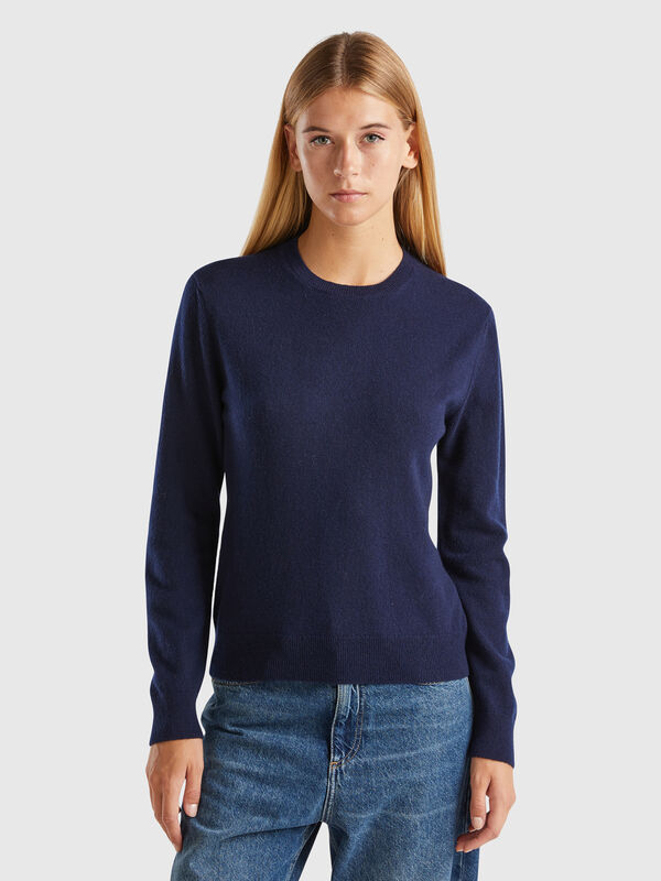 Midnight blue sweater in pure cashmere Women
