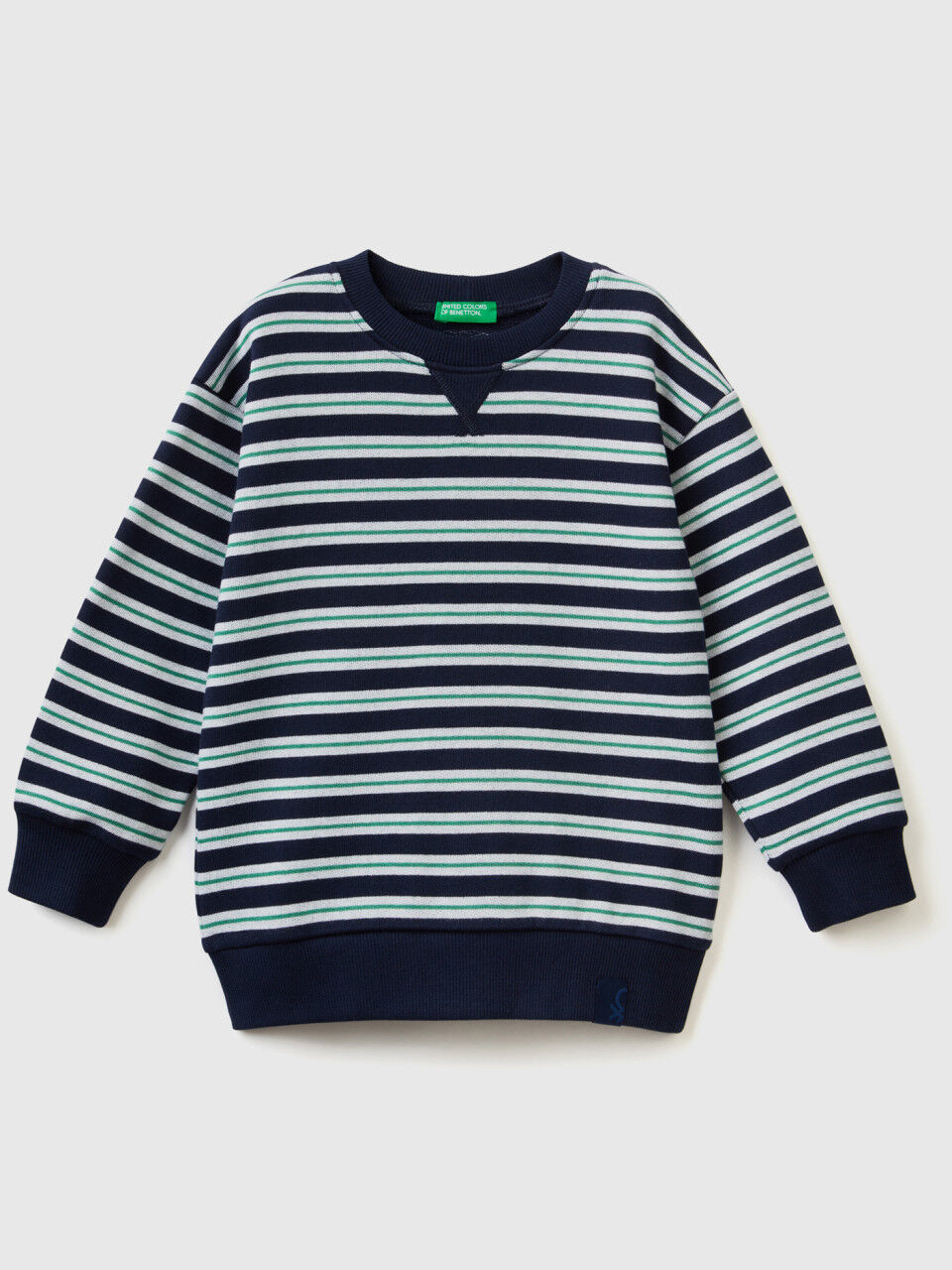 Striped 100% cotton sweatshirt