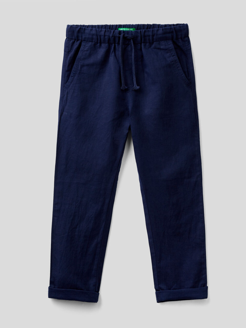 Slim fit trousers in linen blend image number 1