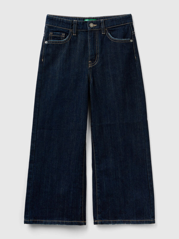 Wide fit high-waisted jeans