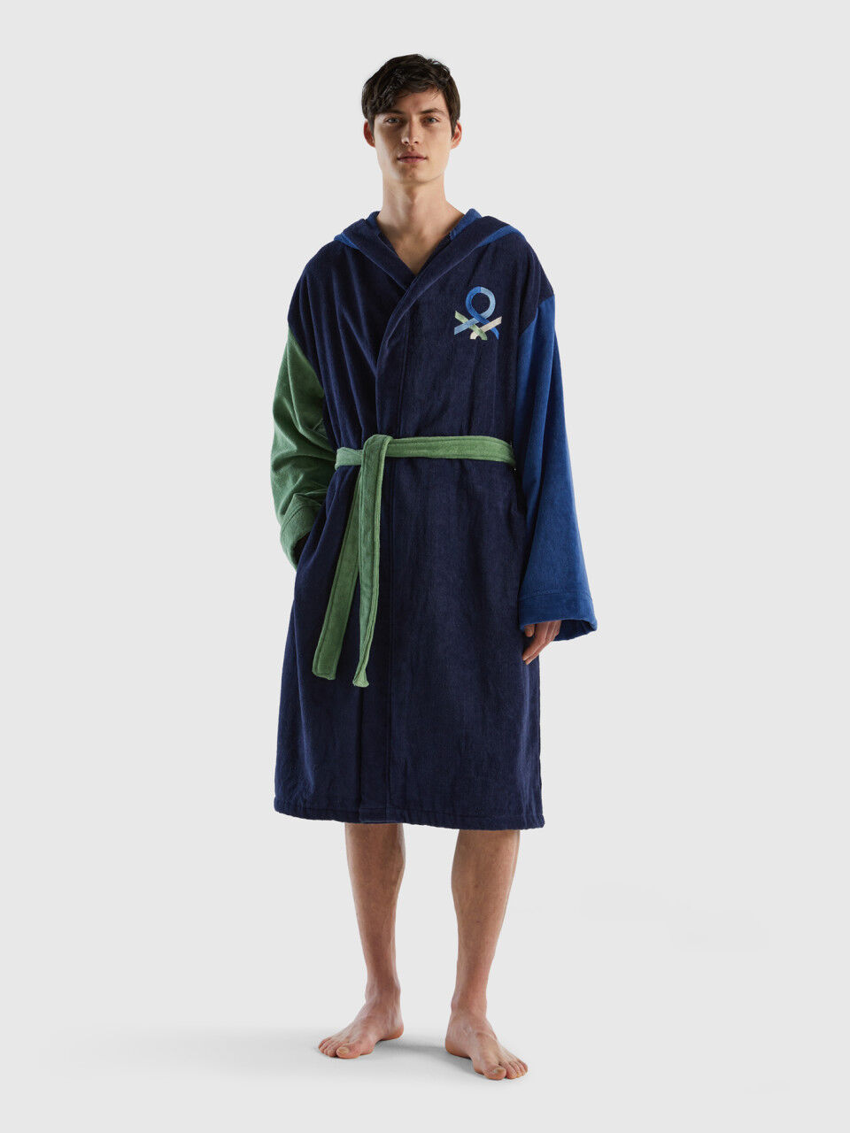 Color block bathrobe