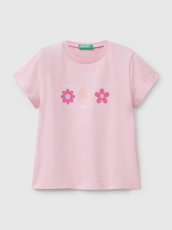 T-shirt with glitter print Junior Girl