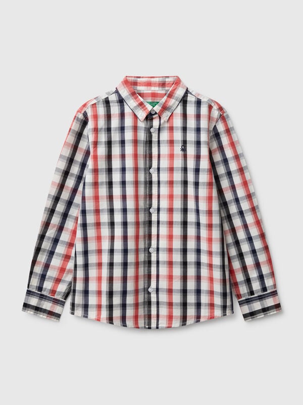 Multicolor check button-down shirt Junior Boy