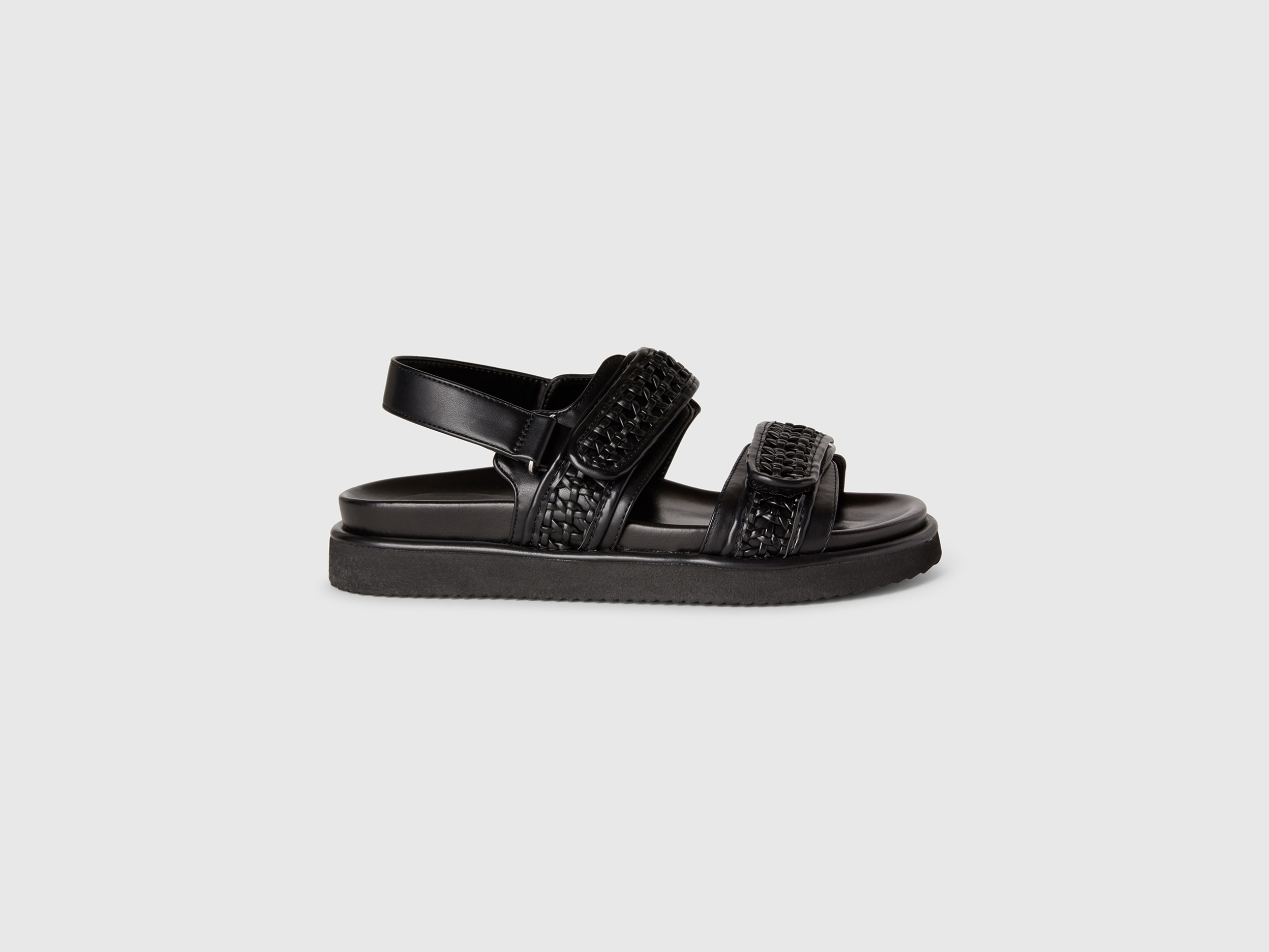 ★超特価・正規品★HEREU★Mall Sandals Black WFR23MAYO001 Leather sandals with platform, Black - Sisley