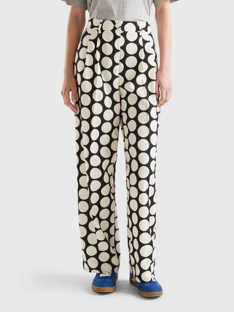 Polka dot pants Black Benetton